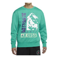 Air Jordan Winter Utility Plush Round Neck Casual Sports Pullover Green CT3492-370