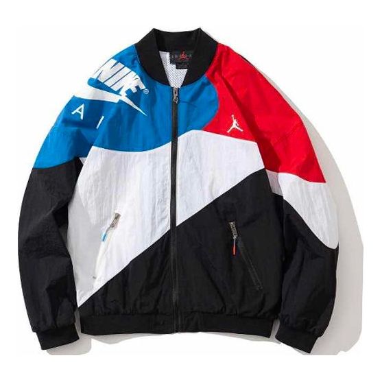 Air Jordan Legacy aj4 lightweight logo Printing Sports Splicing Jacket 'Usa' CQ8308-010