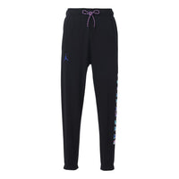 Air Jordan Multi-Color Elastic Sports Pants Men's Black DX6300-010