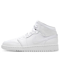 (GS) Air Jordan 1 Mid 'Triple White 2020' 554725-126