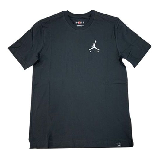 Air Jordan Athleisure Casual Sports Embroidered Logo Round Neck Short Sleeve Black DA6800-010