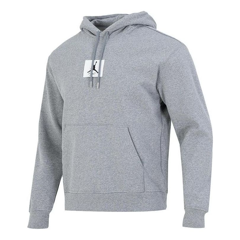 Air Jordan Drawstring Knit Hoodie Men's Grey DQ7339-091