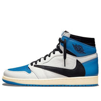 Air Jordan 1 Retro High x Fragment Design x Travis Scott 'Sail Black Military Blue' DH3227-105