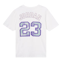 Air Jordan Sport DNA Solid Color Logo Alphabet Numeric Printing Short Sleeve White DO8899-100