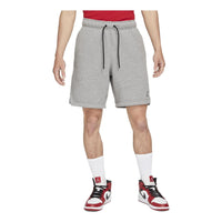 Men's Air Jordan Solid Color Drawstring Fleece Straight Casual Gray Shorts DA9827-091