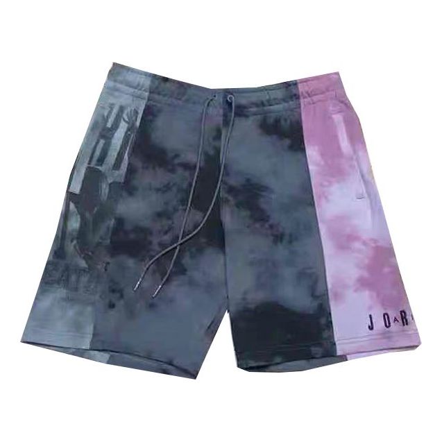 Air Jordan Sport DNA Embroidered Pattern Contrast Color Stitching Shorts Gray CD5737-084