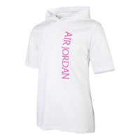 Air Jordan Sports Breathable Casual hooded Short Sleeve White CZ5056-101