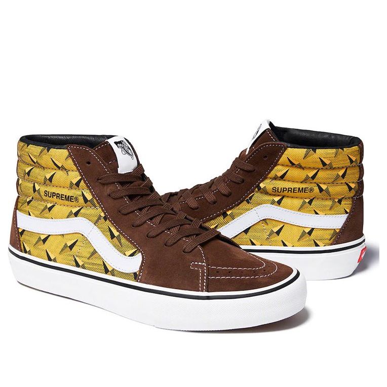 Vans Supreme x SK8-HI Pro 'Diamond Plate Brown' VN0A45JDTEE