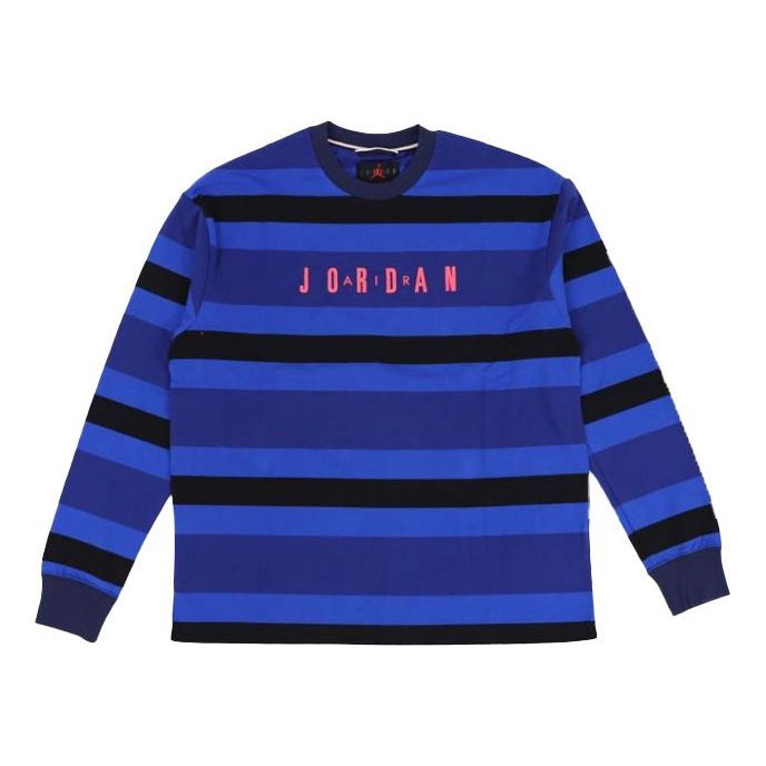 Air Jordan Sport Dna Casual Stripe Pullover Sports Long Sleeves Blue CV1143-470