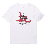 Air Jordan Chicago White Red Basketball Printing Short Sleeve CN3597-100