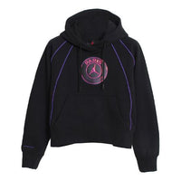 (WMNS) Air Jordan Paris Saint-Germain Loose Hoodie Black CZ7498-010