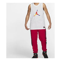 Air Jordan Rainbow Large Men's Jersey Sleeveless Vest Men's White AV0047-100