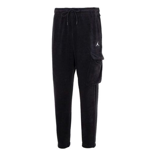 Air Jordan Casual Thicken Fleece Lined Bundle Feet Sports Pants Men's Black DV1568-010