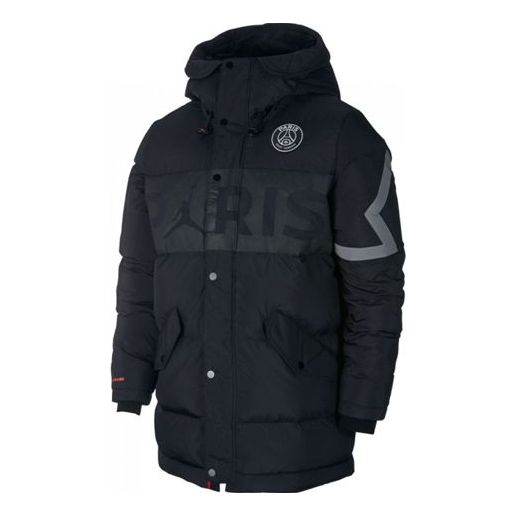 Air Jordan x Paris Saint-Germain Down Parka Jacket 'Black' BQ8371-010