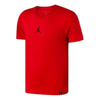 Air Jordan Iconic Quick Dry Training Sports Short Sleeve Red AR7416-688