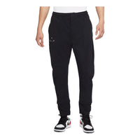 Men's Air Jordan Logo Alphabet Solid Color Drawstring Straight Casual Pants/Trousers Autumn Black DR2739-010