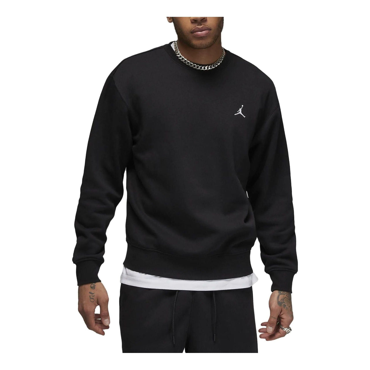 Air Jordan Essentials Fleece Crewneck Sweatshirt 'Black' FJ7777-010