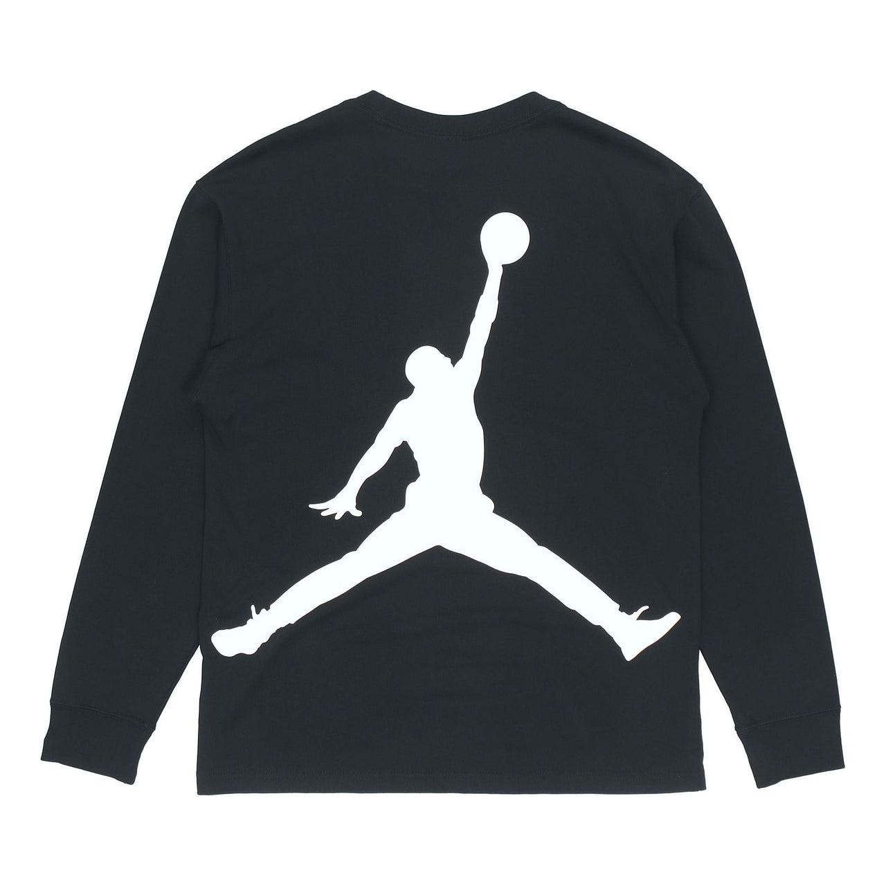 Air Jordan Back Logo Round Neck Pullover Long Sleeves Black DO2319-010