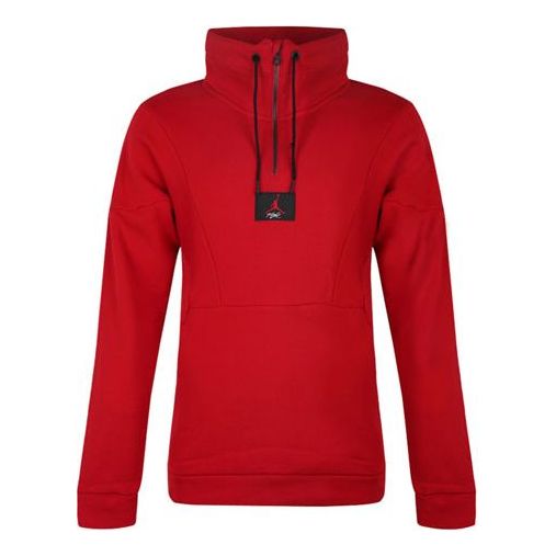 Air Jordan Half Zipper Athleisure Casual Sports Red AV2293-687