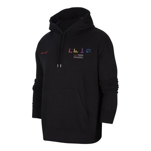 Air Jordan Why Not Printing Pattern Fleece hooded Pullover Sports Black CW4255-010