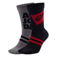 Air Jordan Unisex Logo Socks 2 Packs Black/Grey CU7907-903