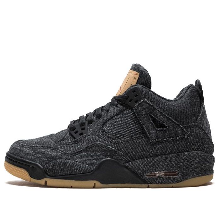 (GS) Air Jordan 4 Retro x Levi's 'Black Denim' AQ9103-001