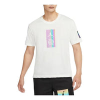 Air Jordan Solid Color Round Neck Pullover Brand Reflective Short Sleeve T-Shirt Men's White DV6279-133