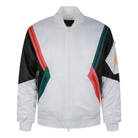 Air Jordan WINGS MA-1 Casual Sports Colorblock Stand Collar Jacket White CD5458-100