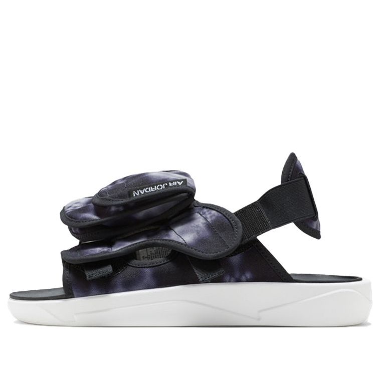 Air Jordan LS Slide Cozy Non-Slip Outdoor Sports Sandals Black White Tie Dye 'Black White' CZ0791-005