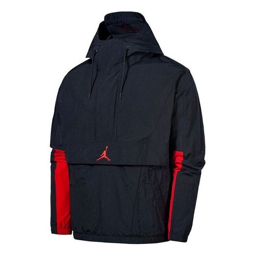 Air Jordan MENS Jumpman Classics Logo Print Casual Hooded Jacket Black CV1865-010