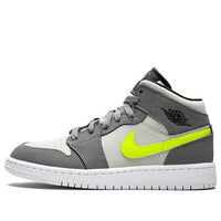 (GS) Air Jordan 1 Mid 'Gun Smoke Volt' 554725-072