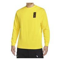 Air Jordan 23 Engineered Athleisure Casual Sports Embossing Label Round Neck Pullover Yellow CV3012-731