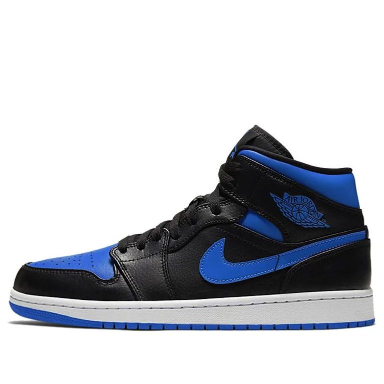 Air Jordan 1 Mid 'Black Hyper Royal' 554724-068