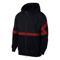 Air Jordan Casual Sports Hooded Jacket 'Black Red' AQ2684-010