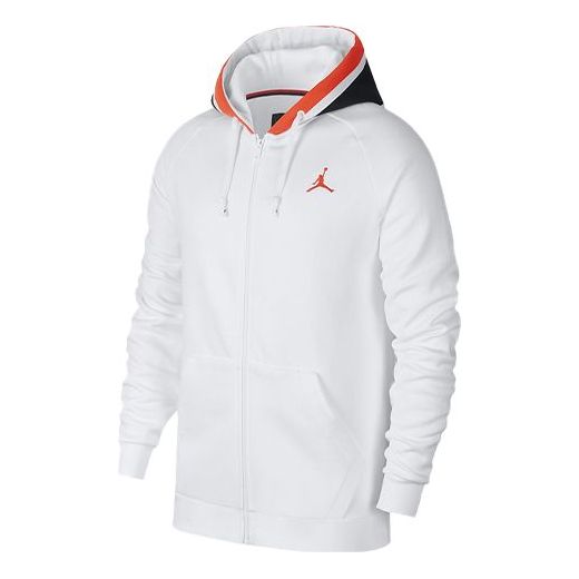 Air Jordan Knit Cozy Breathable Athleisure Casual Sports Fleece Lined Jacket White BQ5650-100