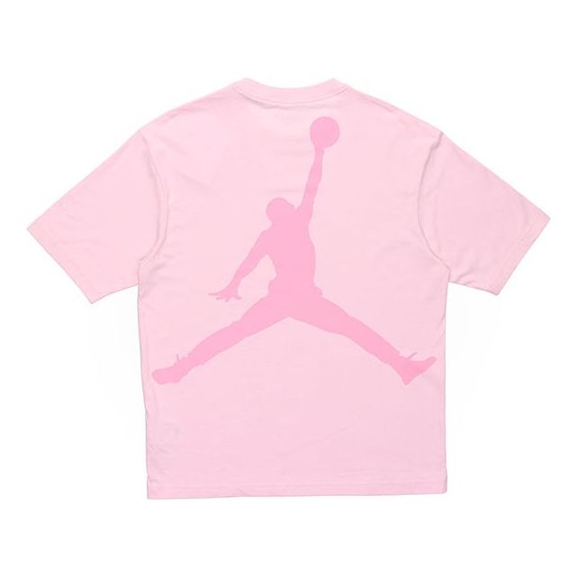 Men's Air Jordan Casual Sports Breathable Short Sleeve Pink T-Shirt DR9621-603