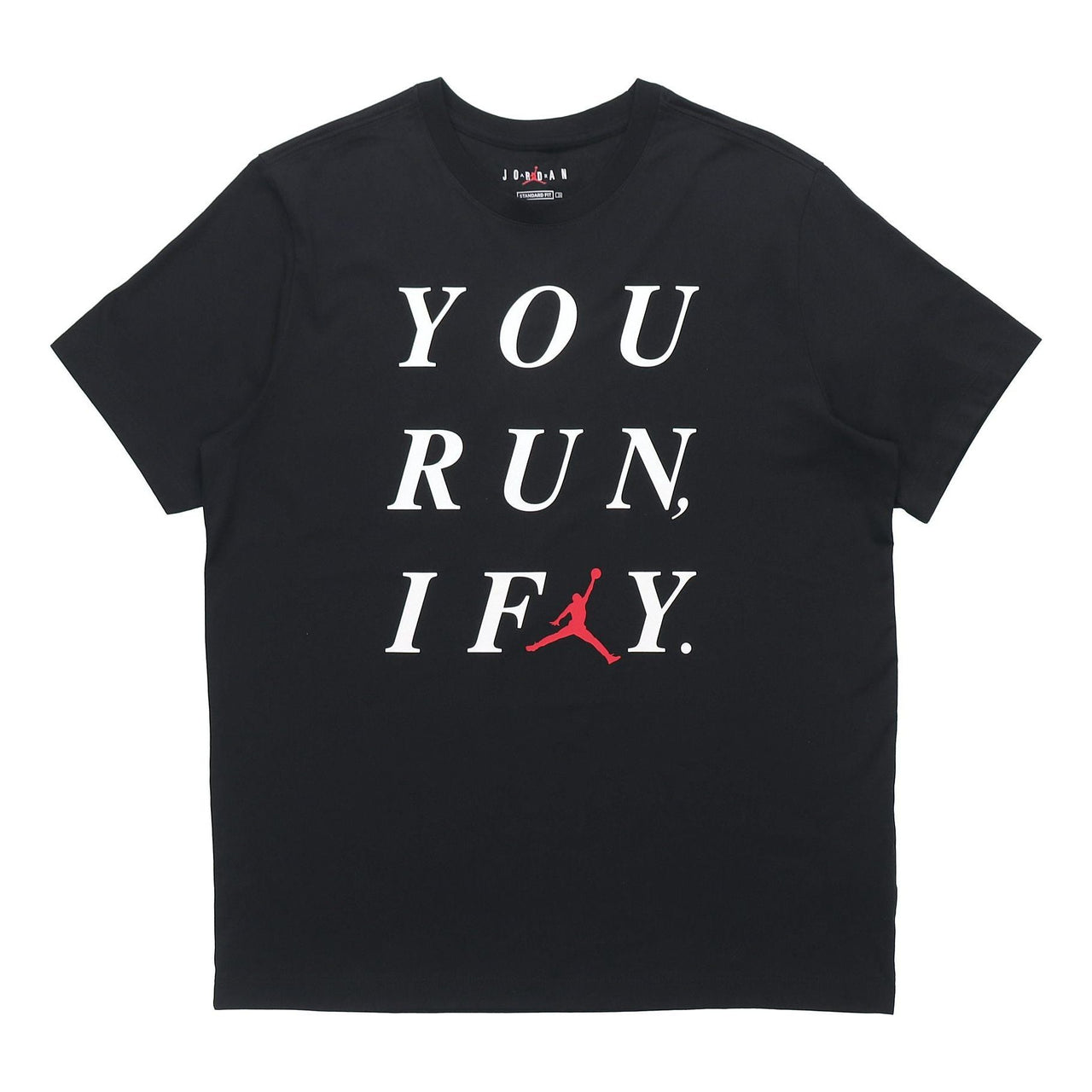 Air Jordan I Fly Slogan Printing Casual Sports Short Sleeve Black CZ2956-010