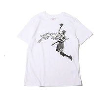 Men's Air Jordan Casual Breathable Sports Round Neck Pullover Short Sleeve White T-Shirt DH8926-100