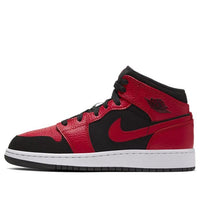 (GS) Air Jordan 1 Mid 'Black Gym Red' 554725-054