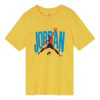 Men's Air Jordan Design Short Sleeve Yellow T-Shirt CJ6307-728