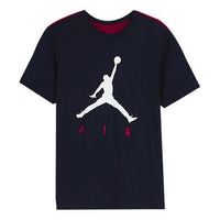 Air Jordan Contrasting Colors Sports Short Sleeve T-Shirt Men's Black Red AV8451-451