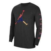 Air Jordan Multi-Color Alphabet Logo Long Sleeves Black CN3503-010