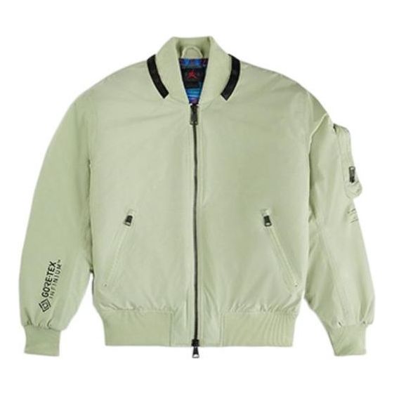 Men's Air Jordan Pocket Zipper Short Padded Jacket Green DJ0233-371