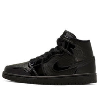 (WMNS) Air Jordan 1 Mid Patent 'Triple Black' BQ6472-003