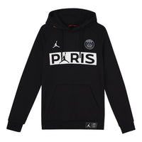 Air Jordan Paris Saint-Germain PSG logo Printing Autumn Hoodies 'Black' BQ8351-010