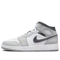 (GS) Air Jordan 1 Mid 'Light Smoke Grey' 554725-078