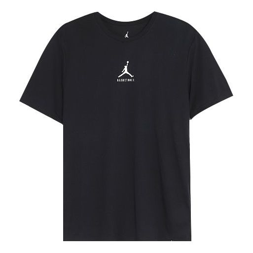 Air Jordan Logo Sports Round Collar Short Sleeves Tee 'Black' 840395-010