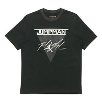 Air Jordan Jumpman Flight Flying Man Printing Short Sleeve Black CD5643-010