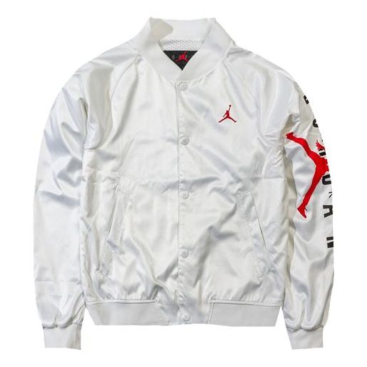 Air Jordan Jumpman Sports Jacket baseball uniform White AO0445-100