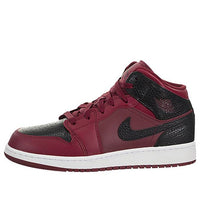 (GS) Air Jordan 1 Retro Mid 'Team Red Black' 554725-601